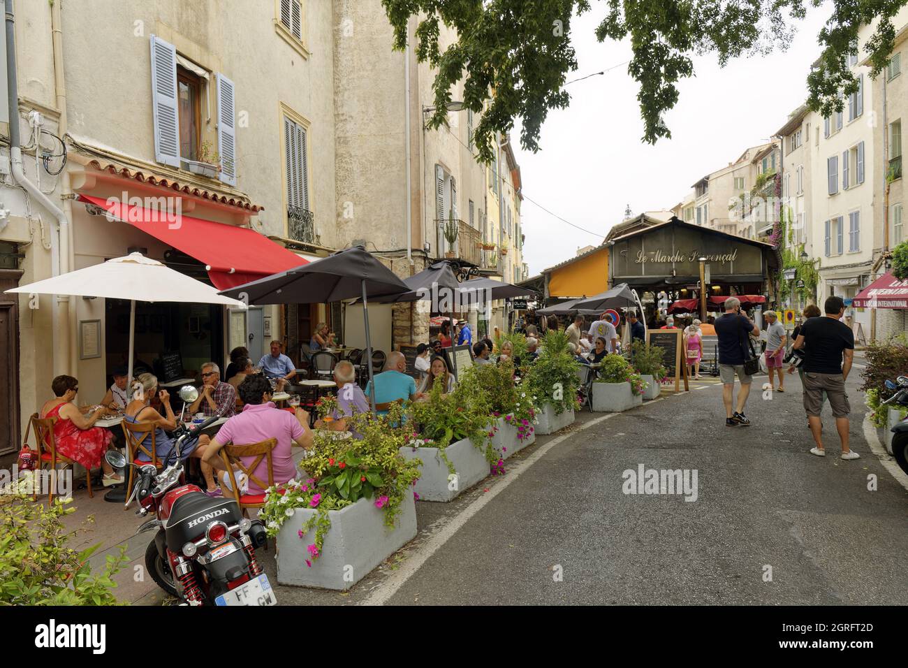 Francia, Alpes Maritimes, Antibes, città vecchia, market hall Massena, Le Marche Provencal Foto Stock
