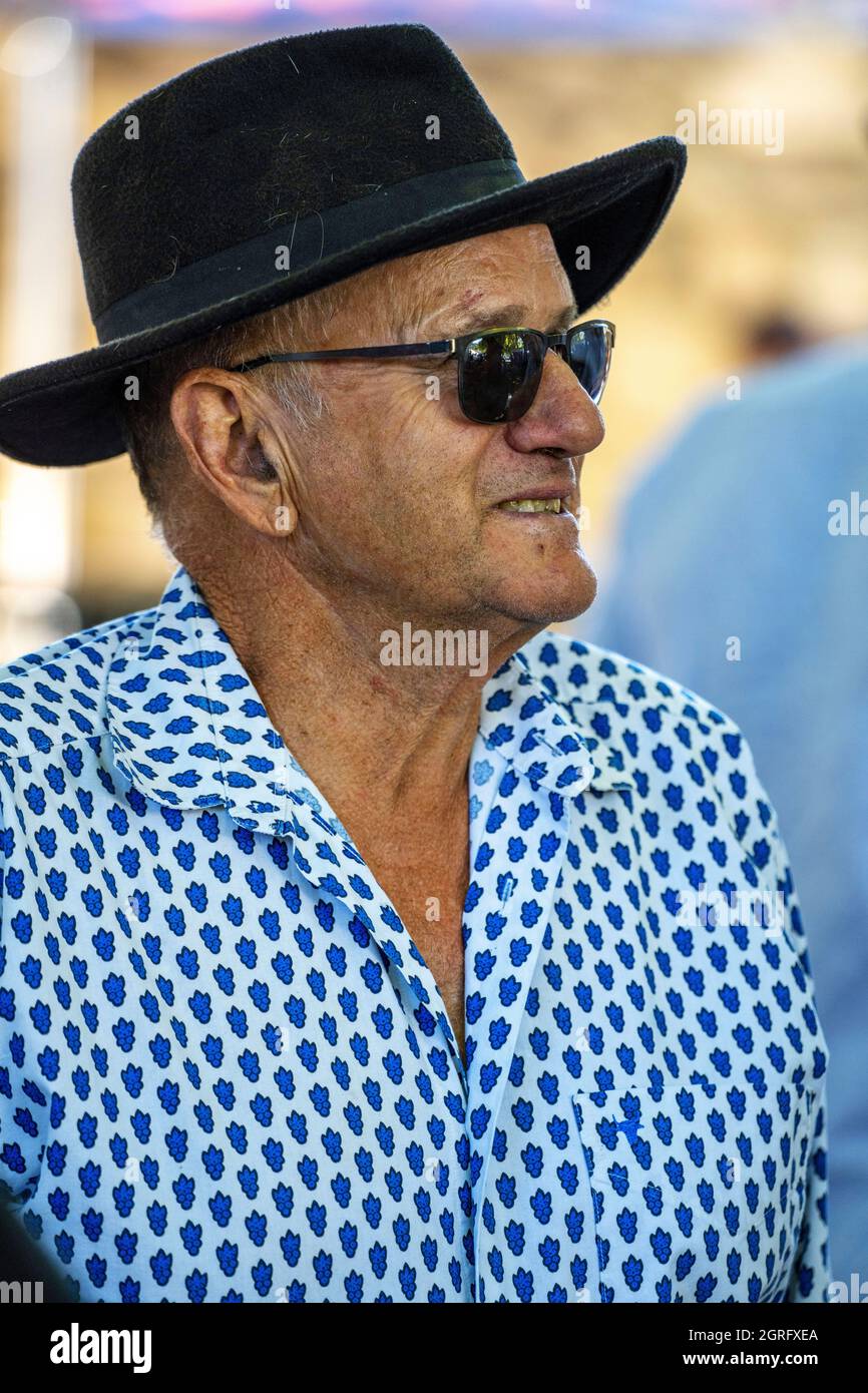 Francia, Herault, Campagne, il ranch di Lopez, smistamento dei tori Foto Stock