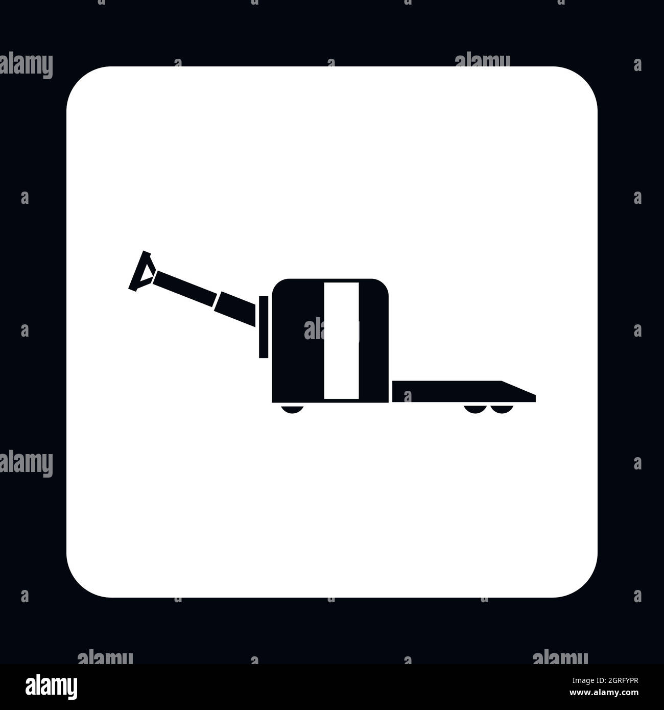 Carrello su ruote, icona di stile semplice Illustrazione Vettoriale