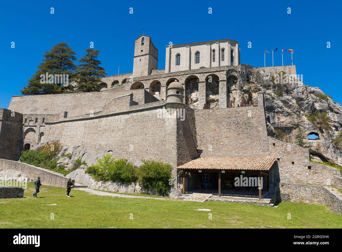Francia, Alpes de Haute Provence, Sisteron, cittadella, Notre-Dame du Chateau cappella Foto Stock