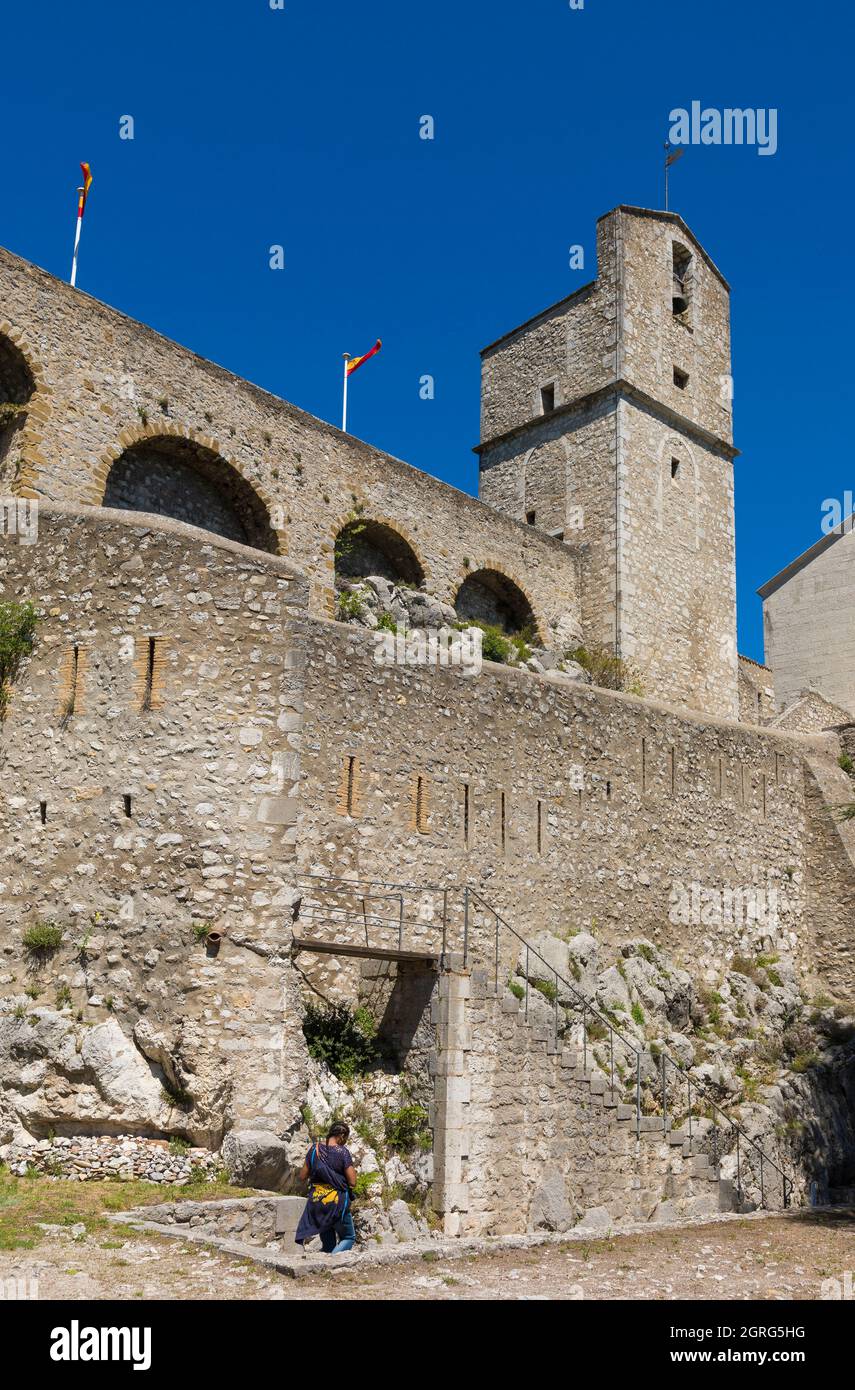 Francia, Alpi dell'alta Provenza, Sisteron, cittadella, prigione Foto Stock