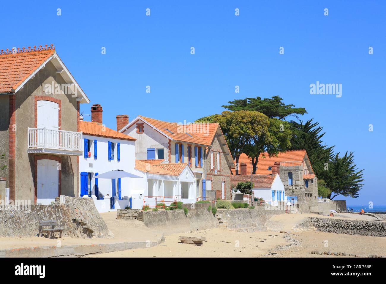 Francia, Vendee, Noirmoutier Island, Noirmoutier en l'ile, le Vieil, Spiaggia di Mardi Gras Foto Stock