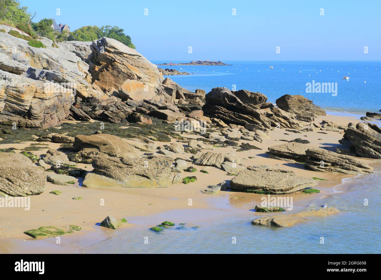 Francia, Vendee, Noirmoutier Island, Noirmoutier en l'ile, Dames Beach Foto Stock