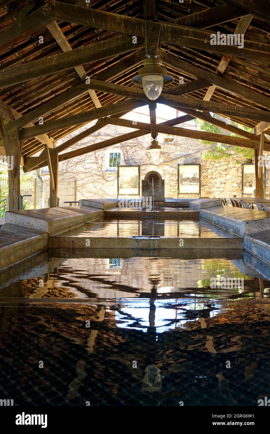 Francia, Var, Hyeres, Città Vecchia, Lavatoio della Rue du Repos Foto Stock