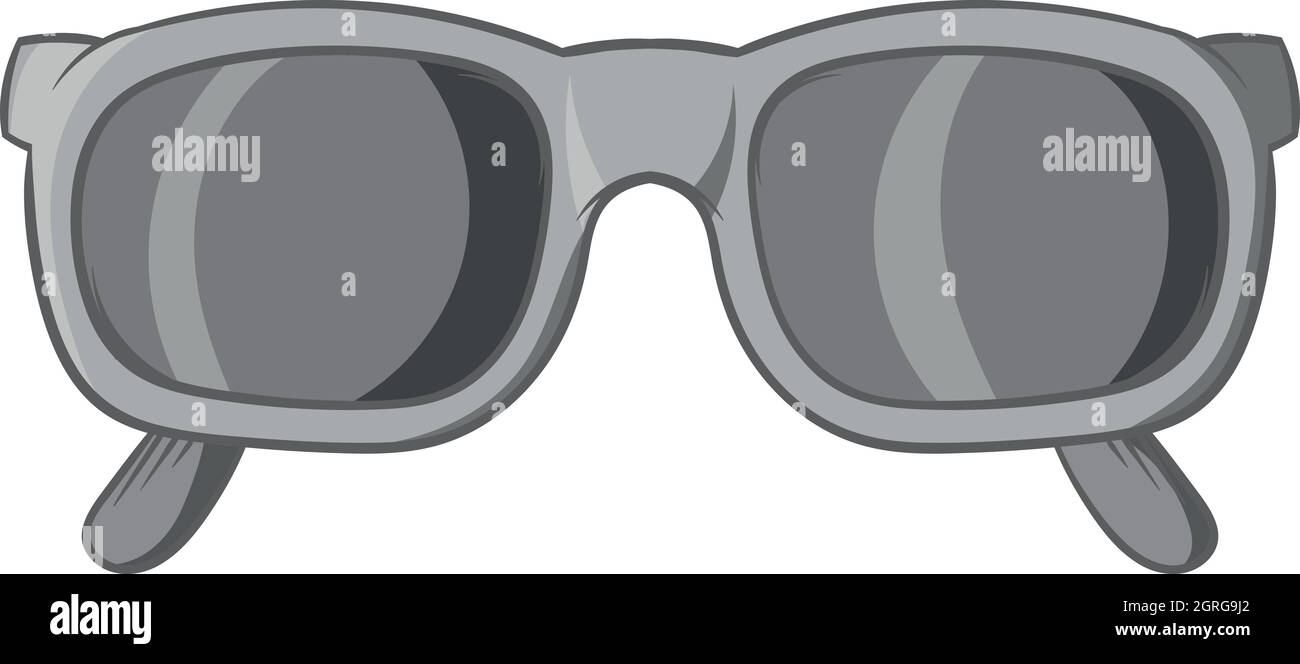 Icona degli occhiali, nero stile monocromatico Illustrazione Vettoriale
