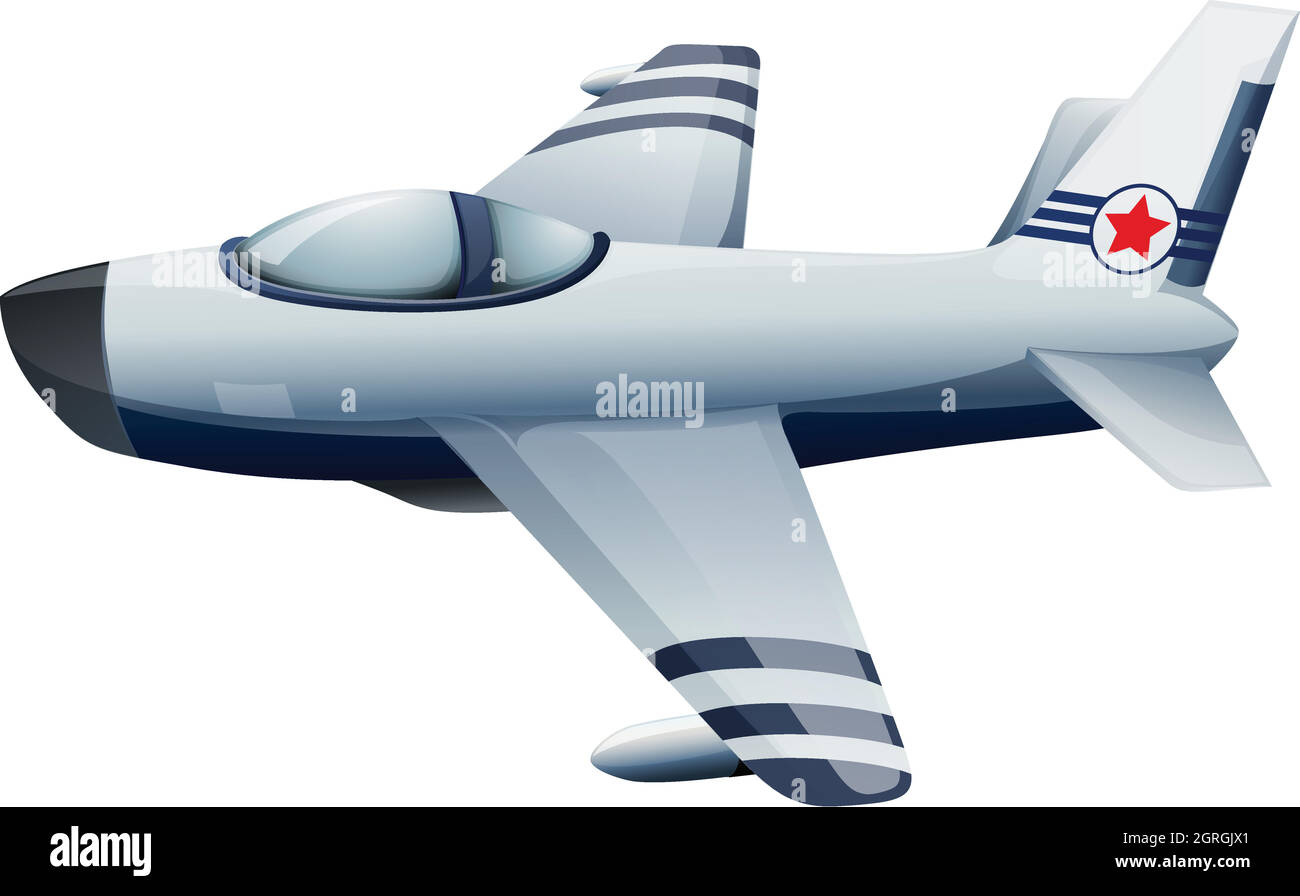 Un jet da caccia con una stella Illustrazione Vettoriale