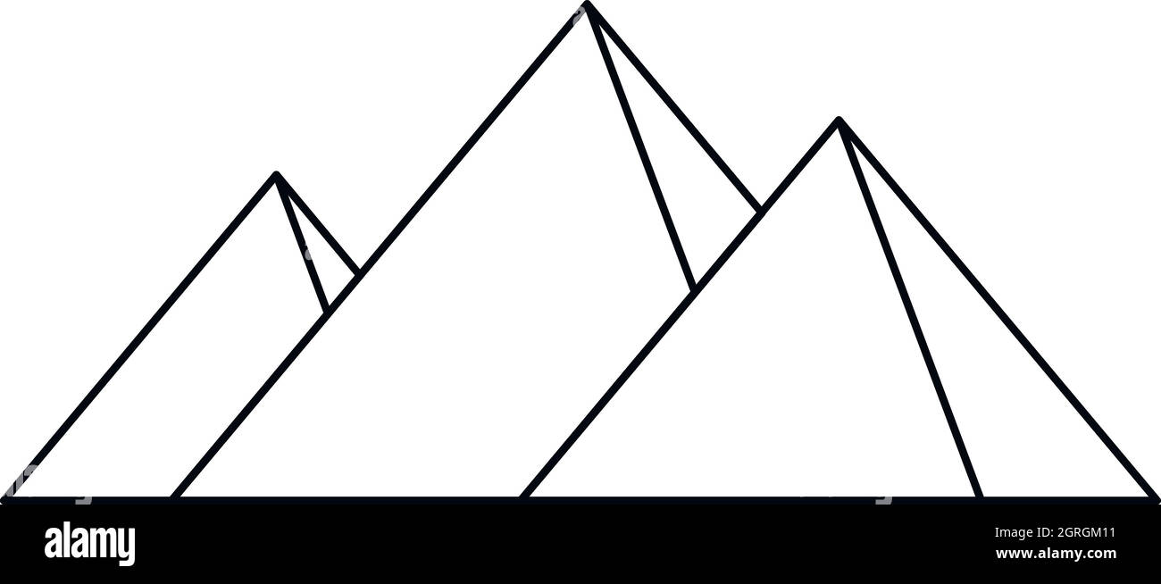 Piramidi di Egitto, icona di stile semplice Illustrazione Vettoriale