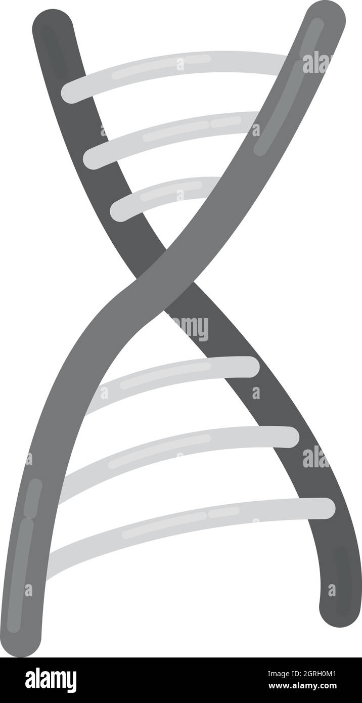Icona di DNA, nero stile monocromatico Illustrazione Vettoriale