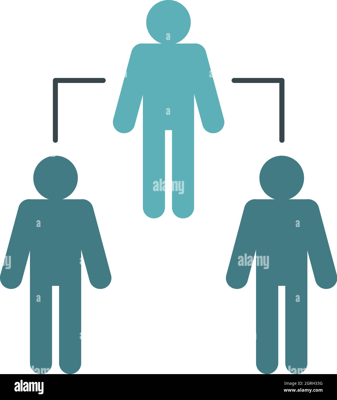 Gruppo di persone icona, stile piatto Illustrazione Vettoriale