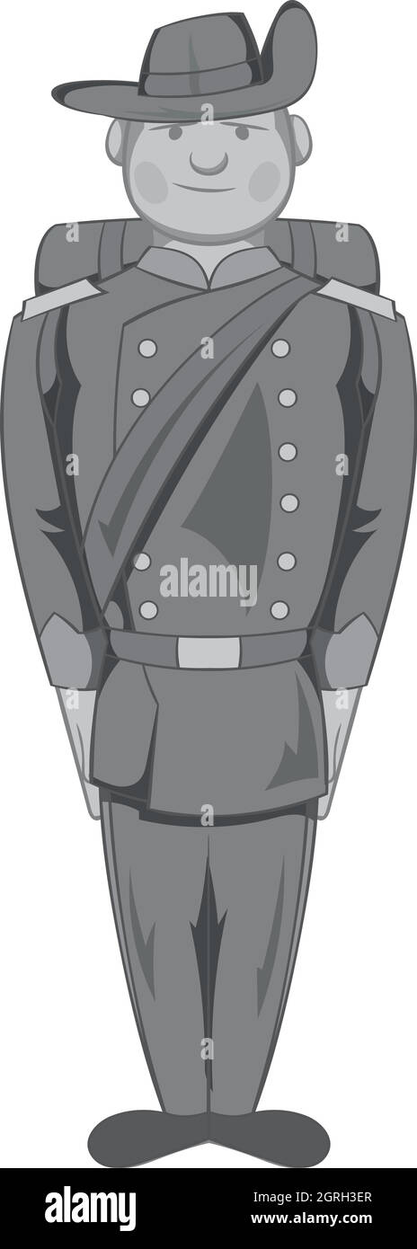 I soldati in uniforme con icona zaino Illustrazione Vettoriale