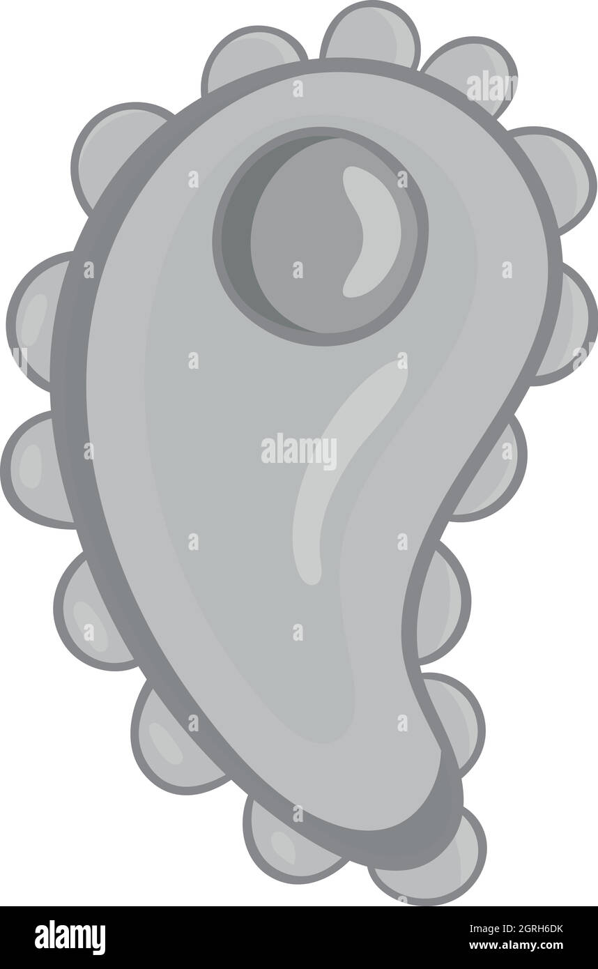 Nucleo cellulare icona, nero stile monocromatico Illustrazione Vettoriale