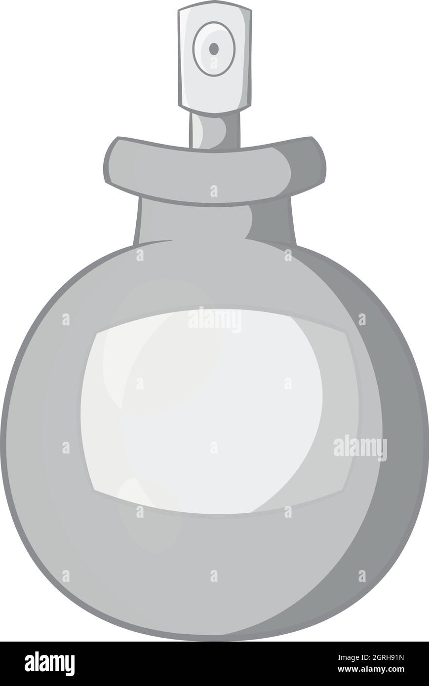 La bottiglia spray icona, nero stile monocromatico Illustrazione Vettoriale