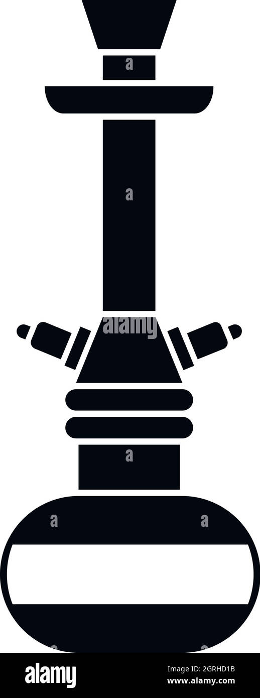 Arabo hookah icona, stile semplice Illustrazione Vettoriale