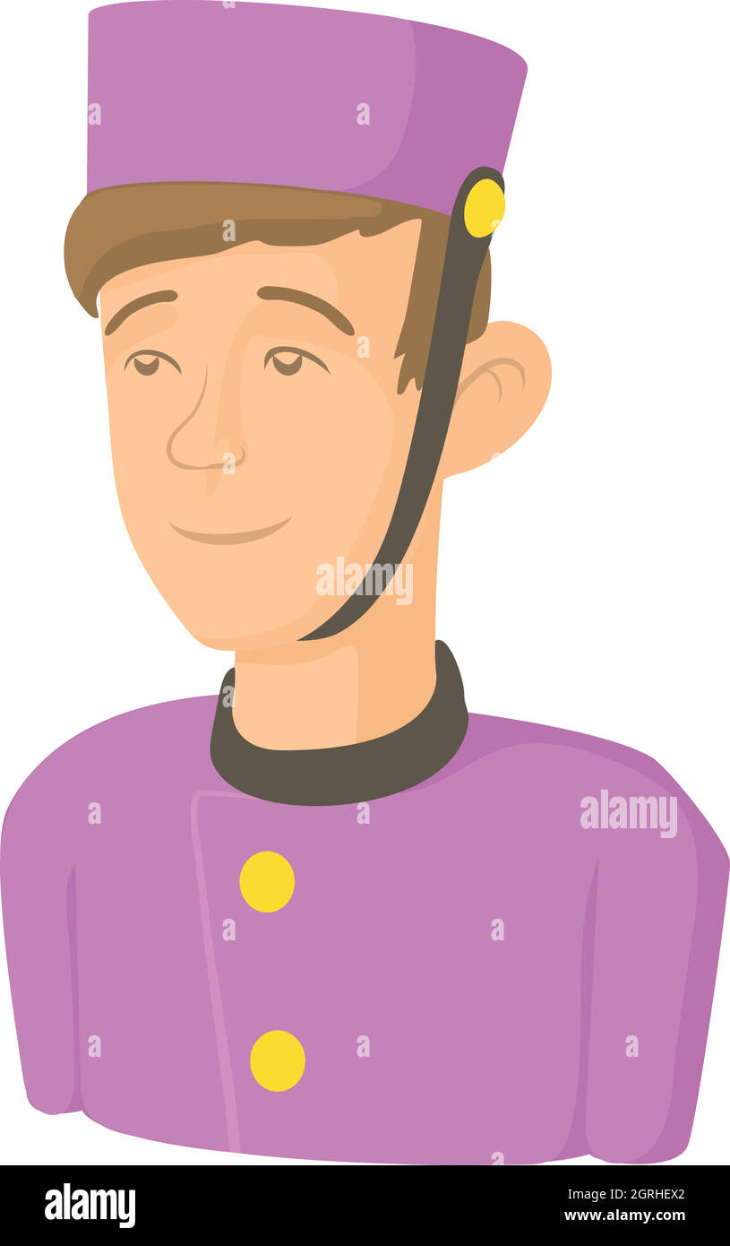 Icona di portiere, stile cartoon Illustrazione Vettoriale