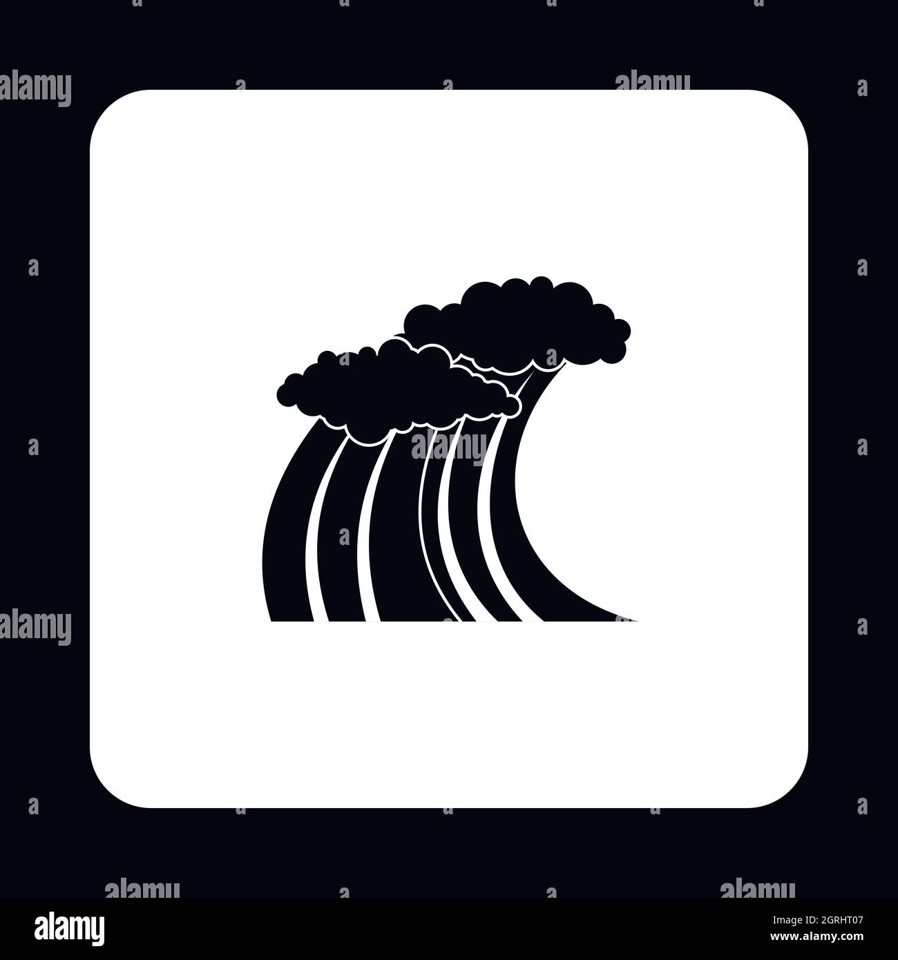 Icona di onda in stile semplice Illustrazione Vettoriale