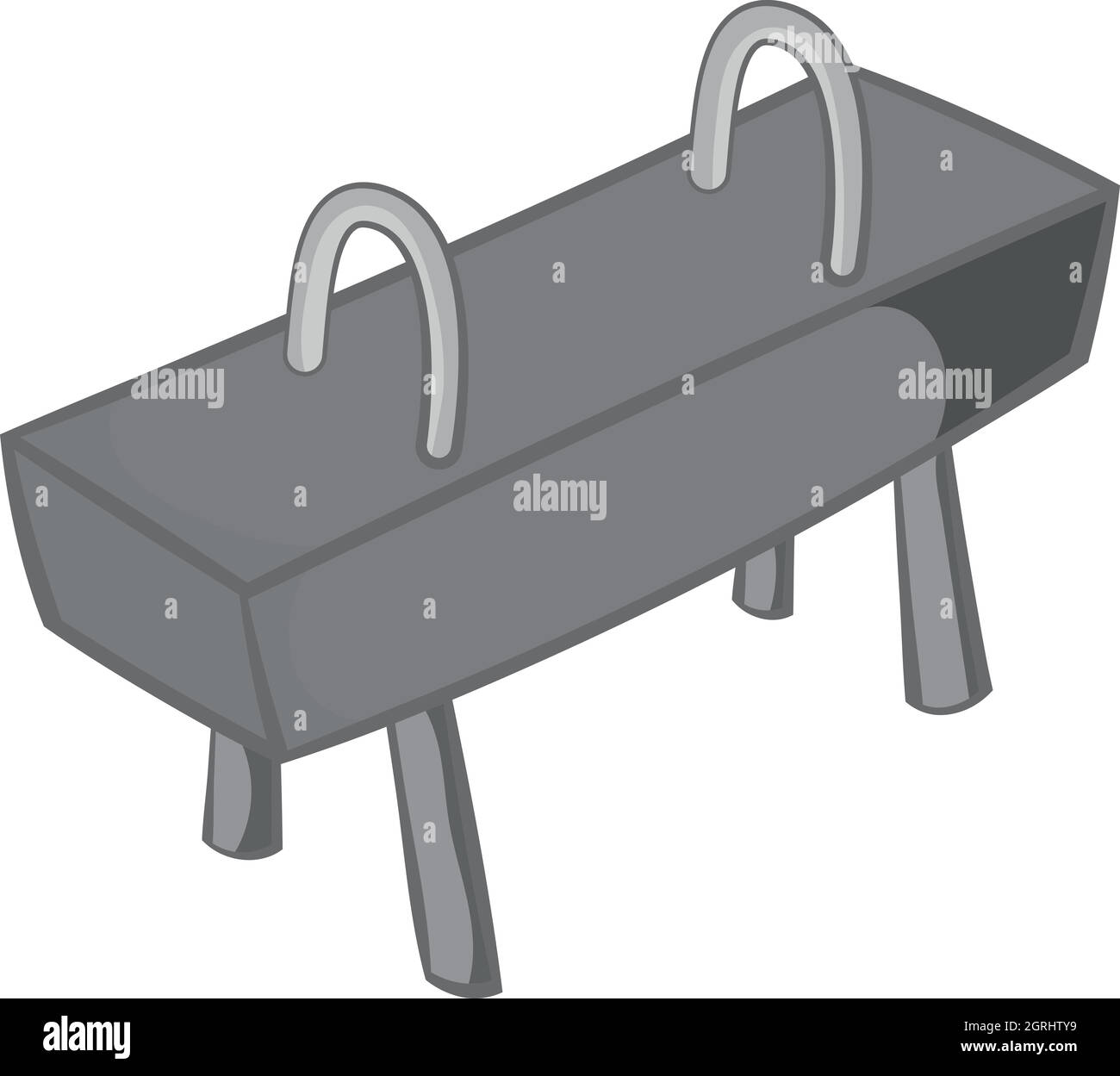 Cavallo icona, nero stile monocromatico Illustrazione Vettoriale