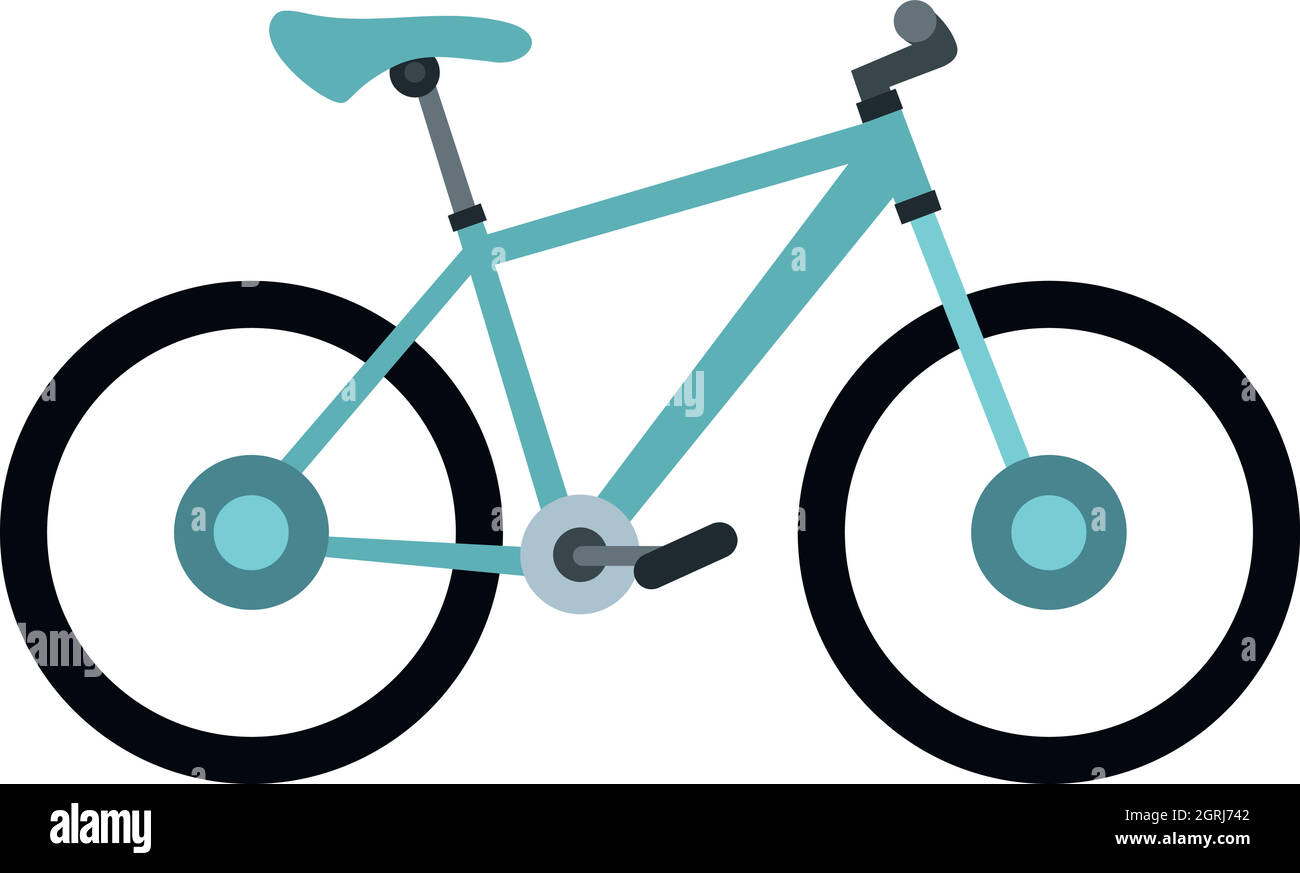 Sport Bicicletta, icona di stile piatto Illustrazione Vettoriale