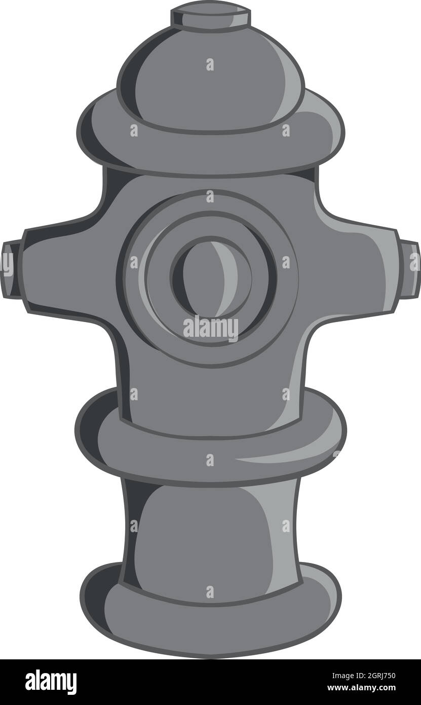 Idrante di fuoco icona, nero stile monocromatico Illustrazione Vettoriale