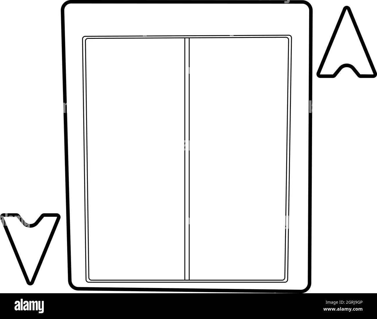 Icona di sollevamento, stile contorno Illustrazione Vettoriale