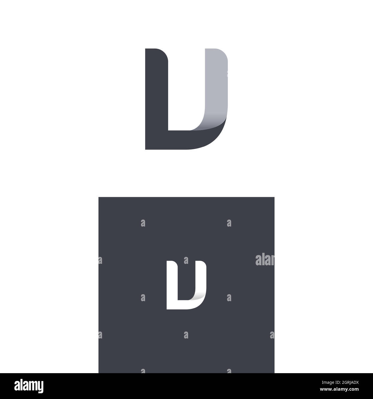 Creativo vettore di concetto di design del logo LU con lettere moderne. Modello vettoriale per la progettazione del logo aziendale iniziale. Disegno astratto del logo LU della lettera Illustrazione Vettoriale