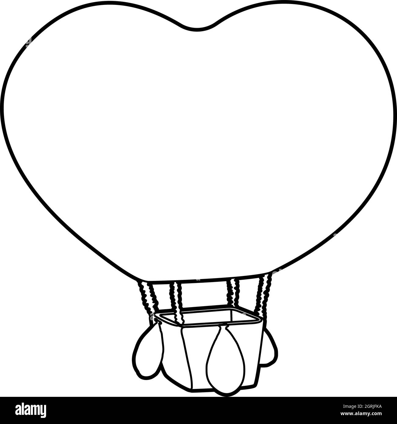 Icona di palloncino, stile contorno Illustrazione Vettoriale