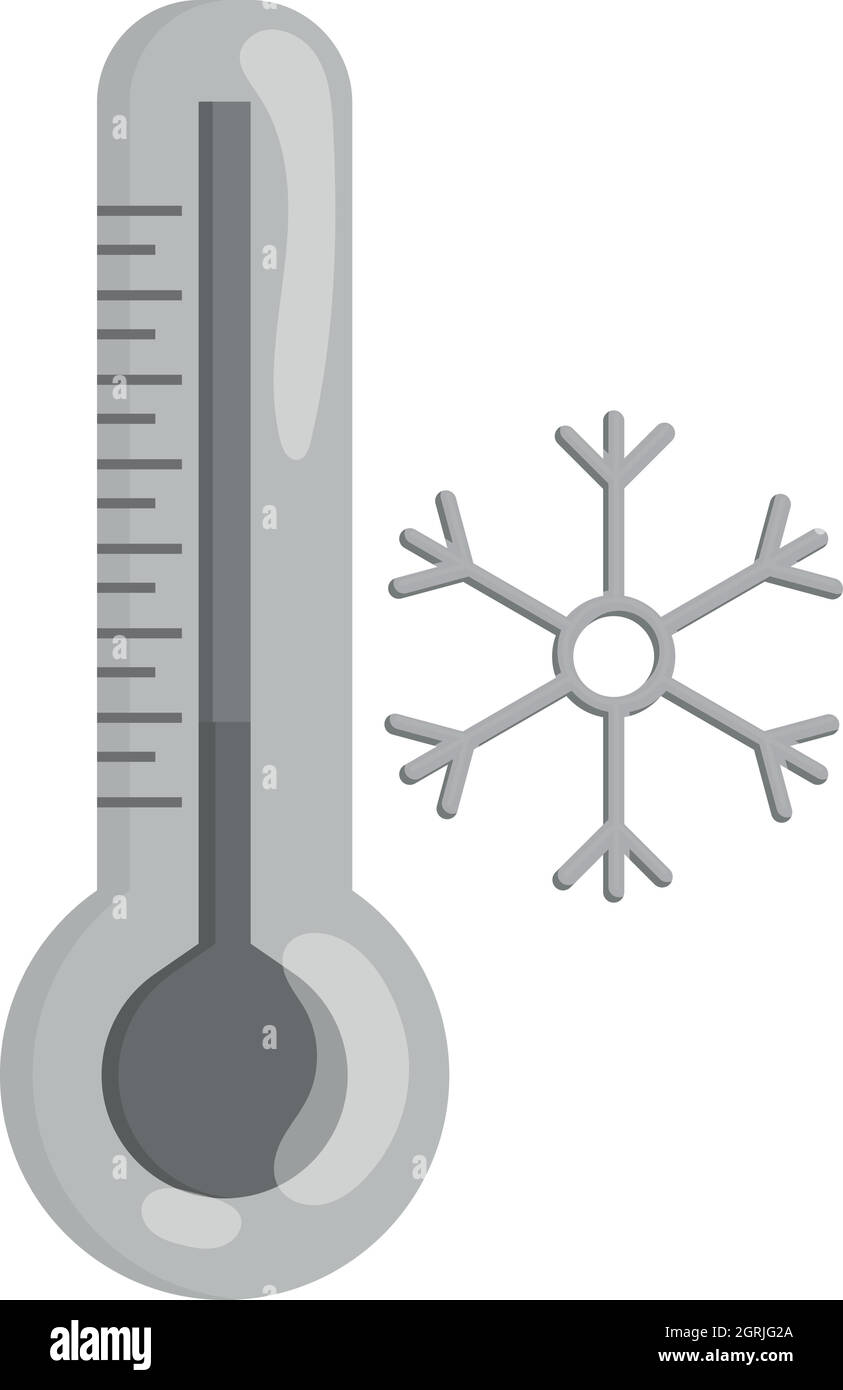 Termometro con bassa temperatura icona Illustrazione Vettoriale