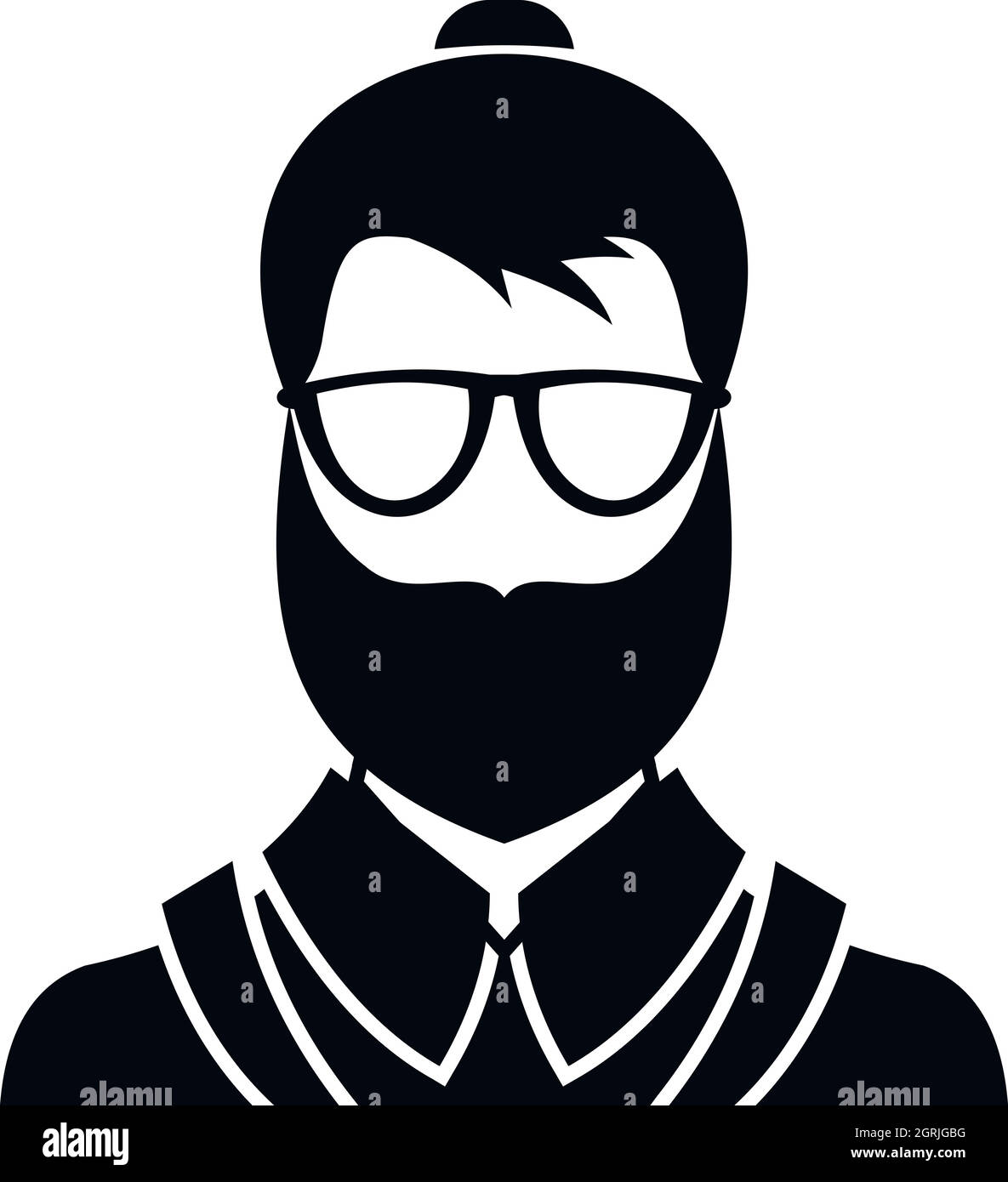 Uomo Hipsster icona, stile semplice Illustrazione Vettoriale