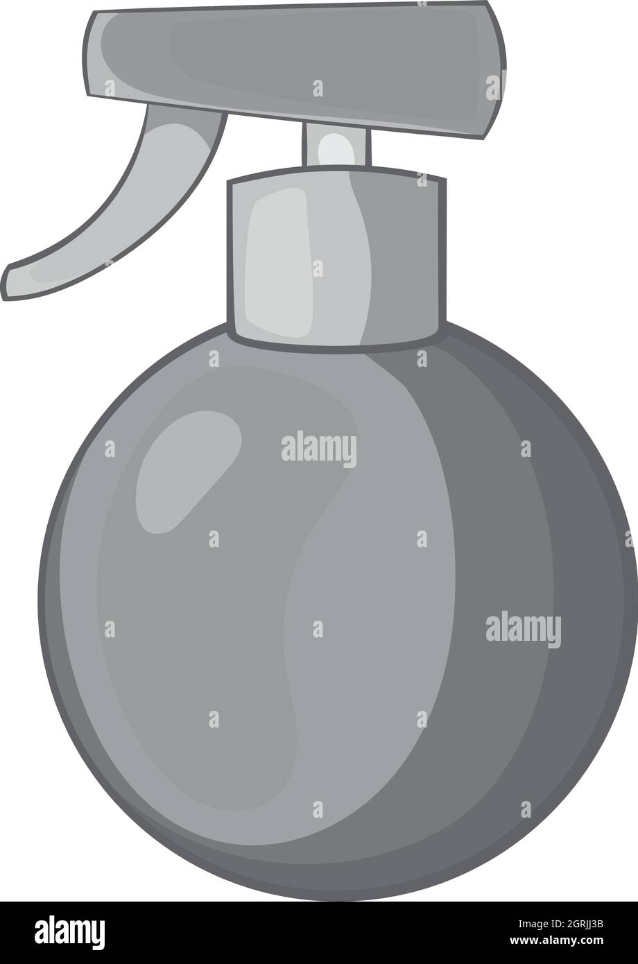 La bottiglia spray icona, nero stile monocromatico Illustrazione Vettoriale