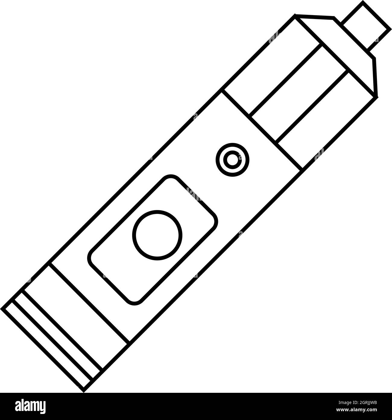 Torcia grande icona di stile di contorno Illustrazione Vettoriale