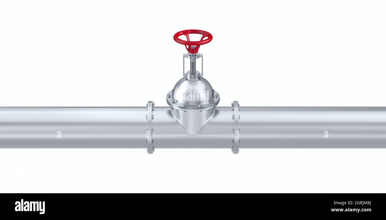 pipeline su sfondo bianco. Illustrazione 3D isolata Foto Stock