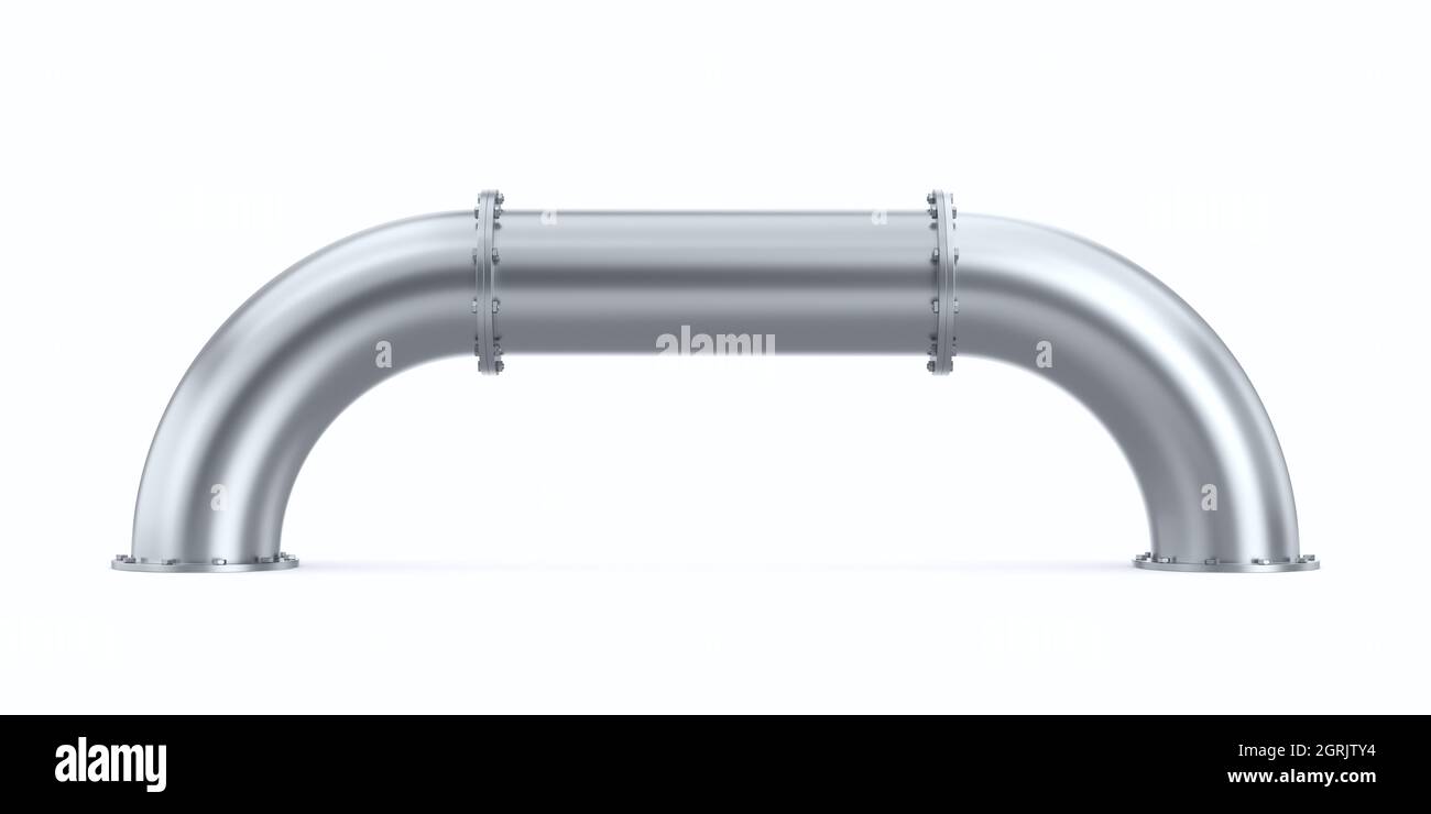 pipeline su sfondo bianco. Illustrazione 3D isolata Foto Stock