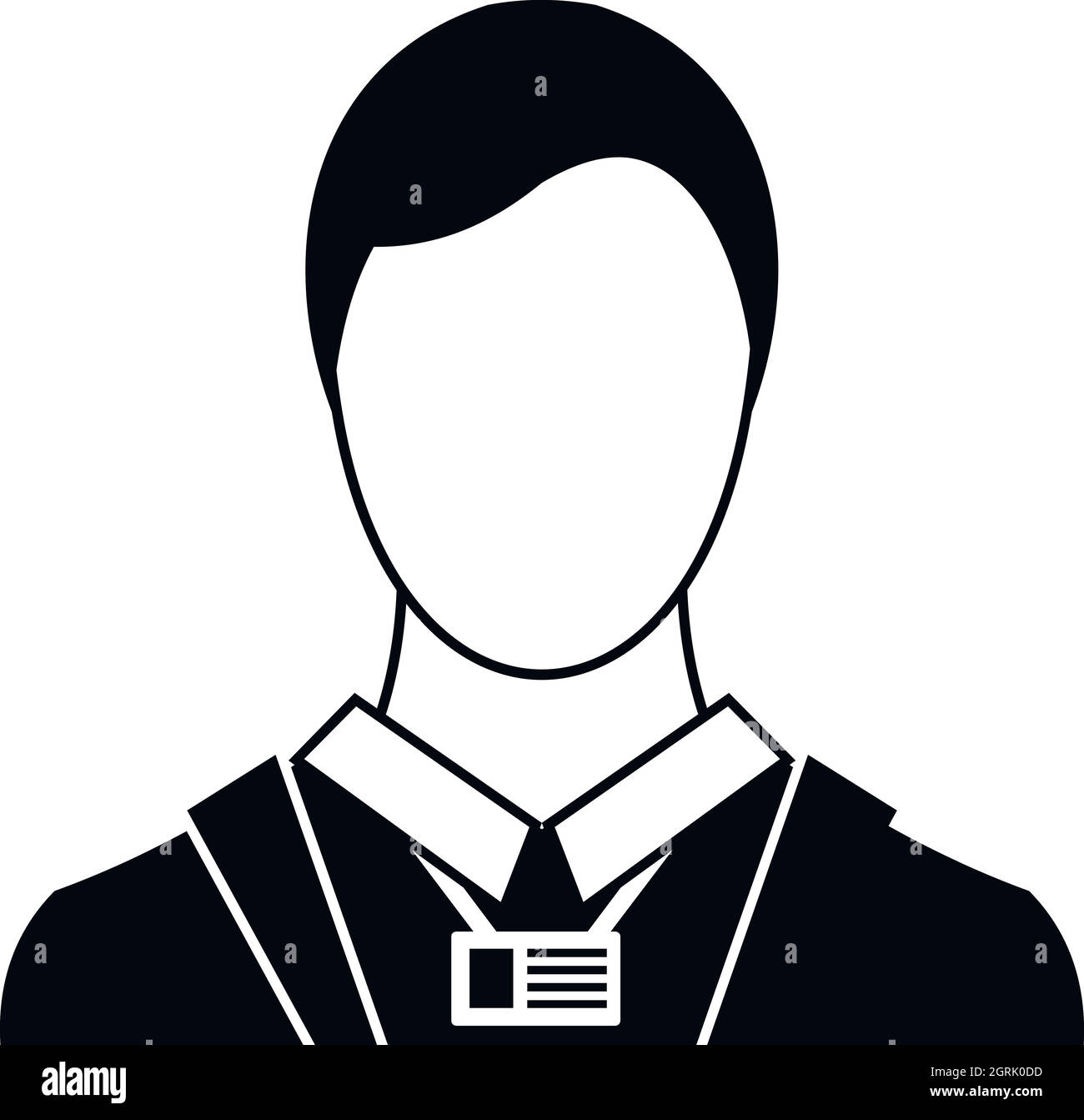 Imprenditore con nome identità icona della scheda Illustrazione Vettoriale