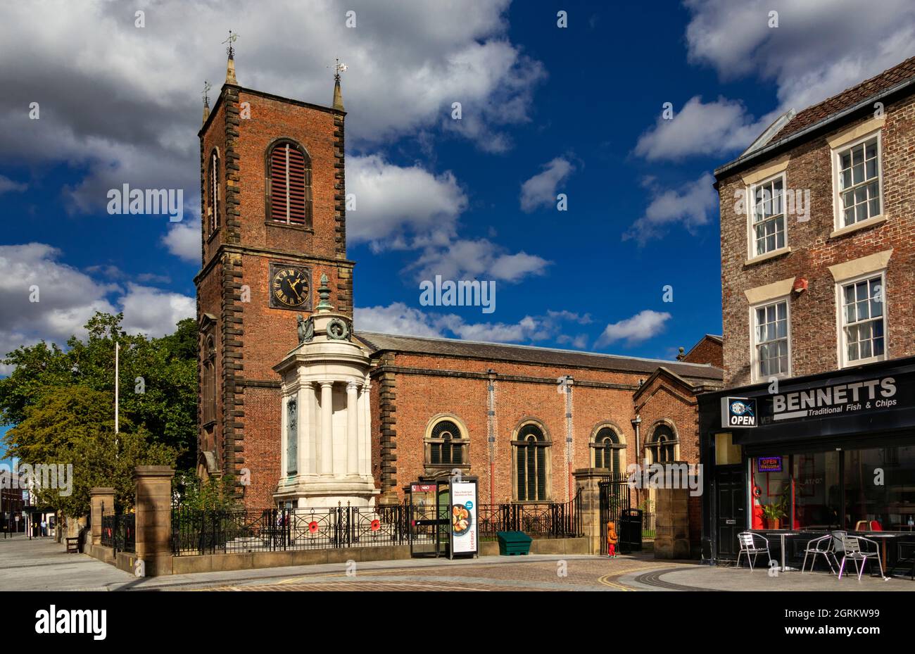 Stockton-on-Tees, una grande città di mercato nel Borough di Stockton-on-Tees, County Durham, England. Si trova sulla riva nord del fiume Tees. Foto Stock