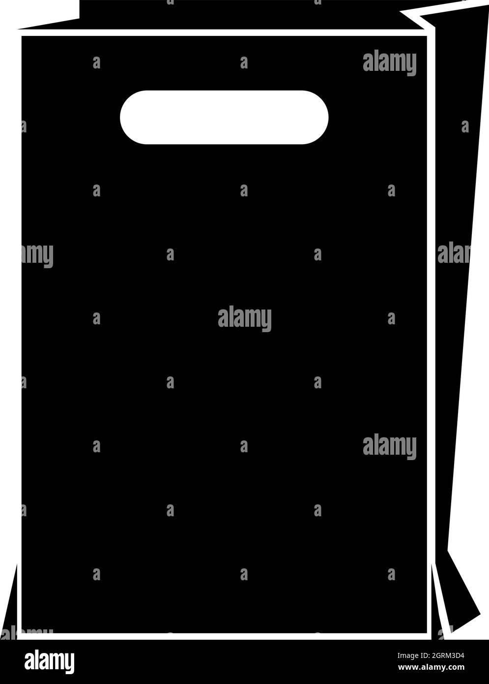 Sacchetto di carta icona, stile semplice Illustrazione Vettoriale