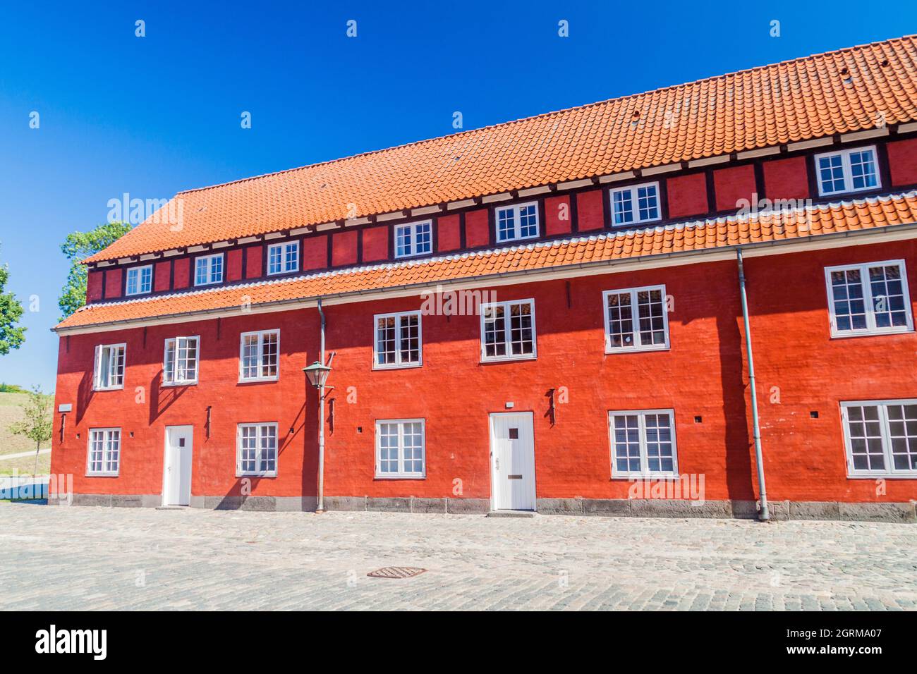 Caserma nella Cittadella di Kastelelt a Copenhagen, Danimarca Foto Stock