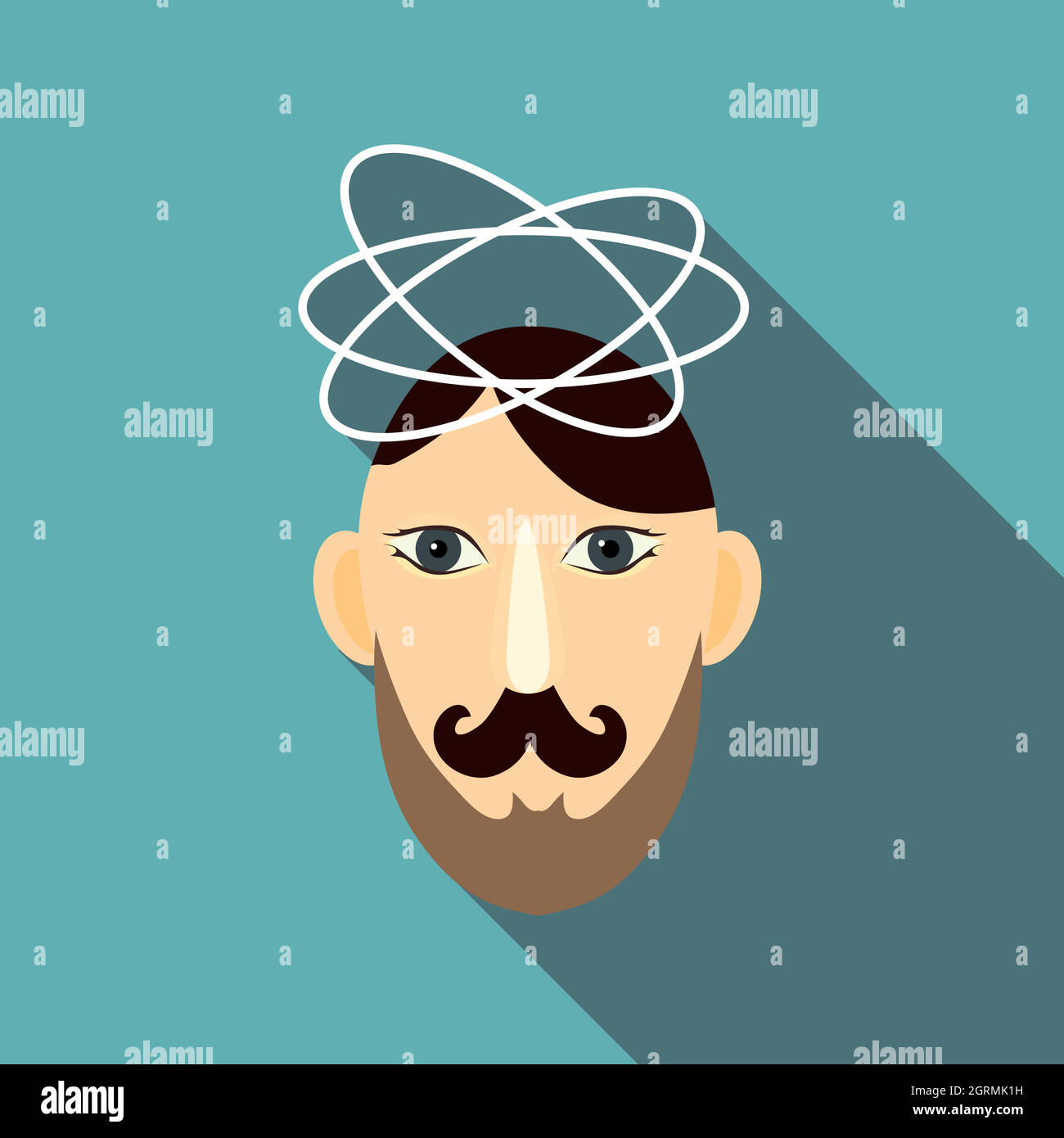 Icona della scienza, di tipo piatto Illustrazione Vettoriale