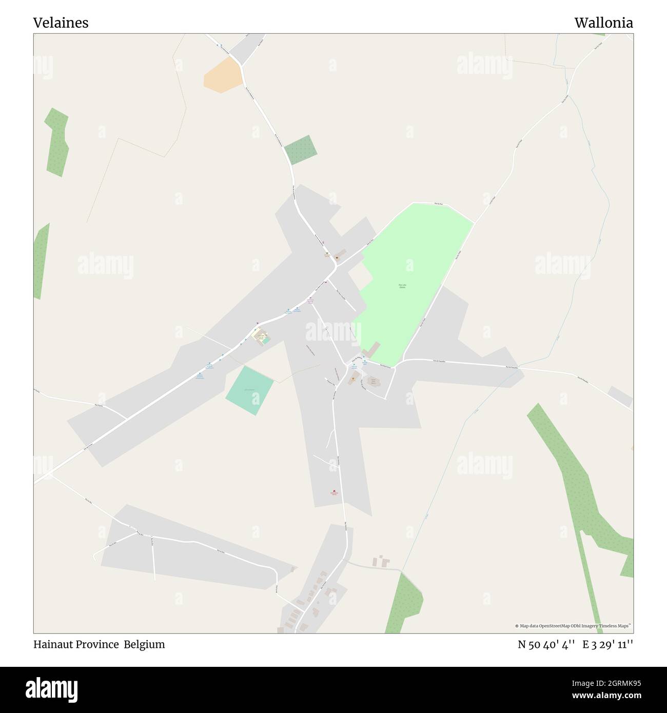 VELAINES, Provincia di Hainaut, Belgio, Vallonia, N 50 40' 4'', e 3 29' 11''', mappa, Mappa senza tempo pubblicata nel 2021. Viaggiatori, esploratori e avventurieri come Florence Nightingale, David Livingstone, Ernest Shackleton, Lewis and Clark e Sherlock Holmes si sono affidati alle mappe per pianificare i viaggi verso gli angoli più remoti del mondo, Timeless Maps sta mappando la maggior parte delle località del mondo, mostrando il successo di grandi sogni Foto Stock