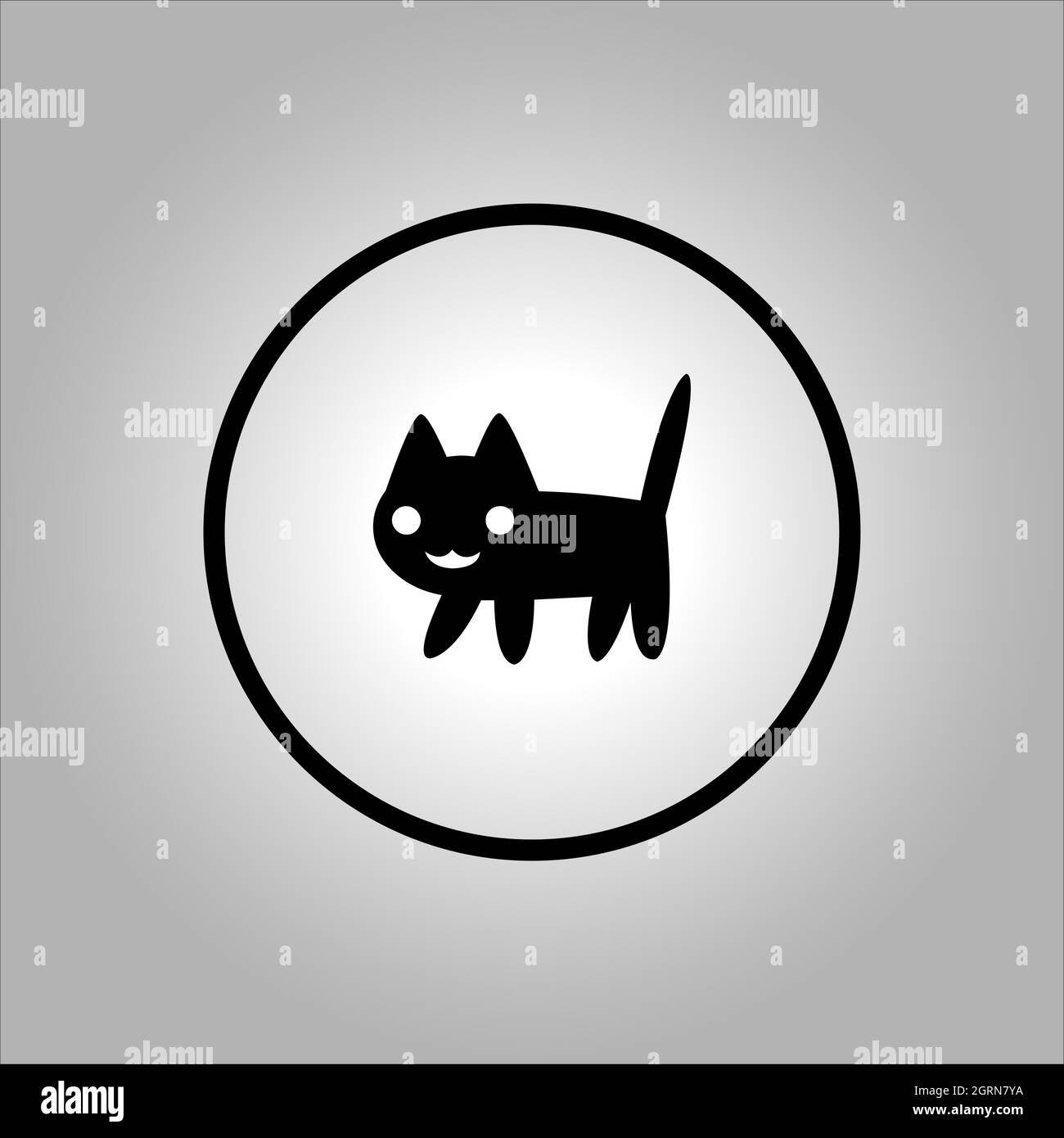 Collezione gatti logo o icona gatti per Halloween, Halloween icona set, simbolo e vettore, può essere utilizzato per web, stampa e mobile Illustrazione Vettoriale