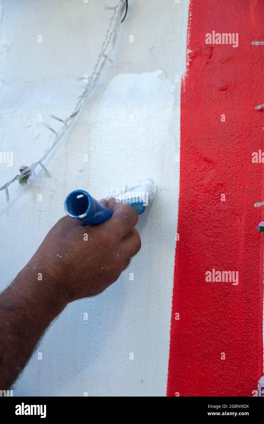 Seme di caffè, caffè crudo. Foto Stock