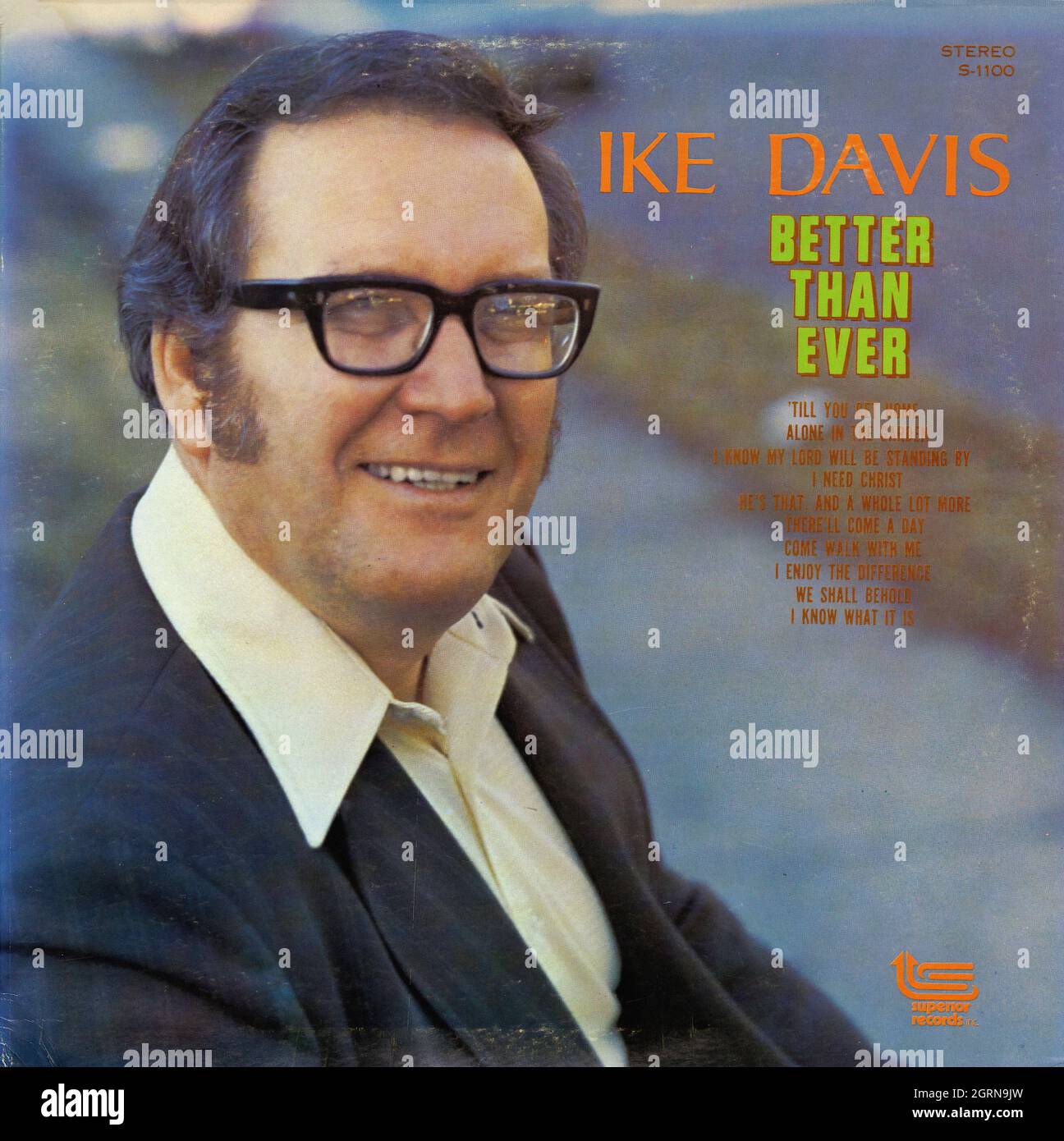 IKE Davis meglio che mai - Vintage American Christian Vinyl Album Foto Stock