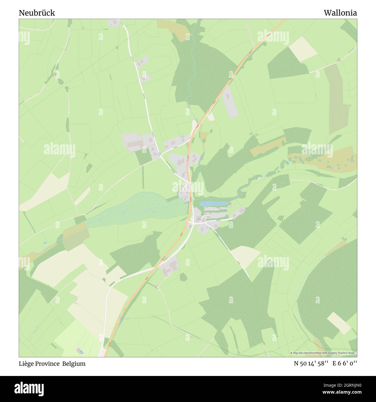 Neubrück, Provincia di Liegi, Belgio, Vallonia, N 50 14' 58'', e 6 6' 0''', mappa, mappa senza tempo pubblicata nel 2021. Viaggiatori, esploratori e avventurieri come Florence Nightingale, David Livingstone, Ernest Shackleton, Lewis and Clark e Sherlock Holmes si sono affidati alle mappe per pianificare i viaggi verso gli angoli più remoti del mondo, Timeless Maps sta mappando la maggior parte delle località del mondo, mostrando il successo di grandi sogni Foto Stock