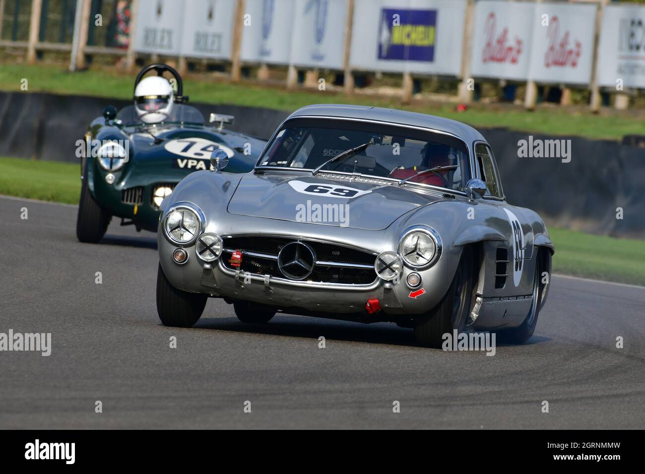 Hans Kleissl, Mercedes-Benz 300SL, Gullwing, Freddie March Memorial Trophy, vetture sportive dalle gare di nove ore a Goodwood del 1952 al 1955, Goodwood Foto Stock