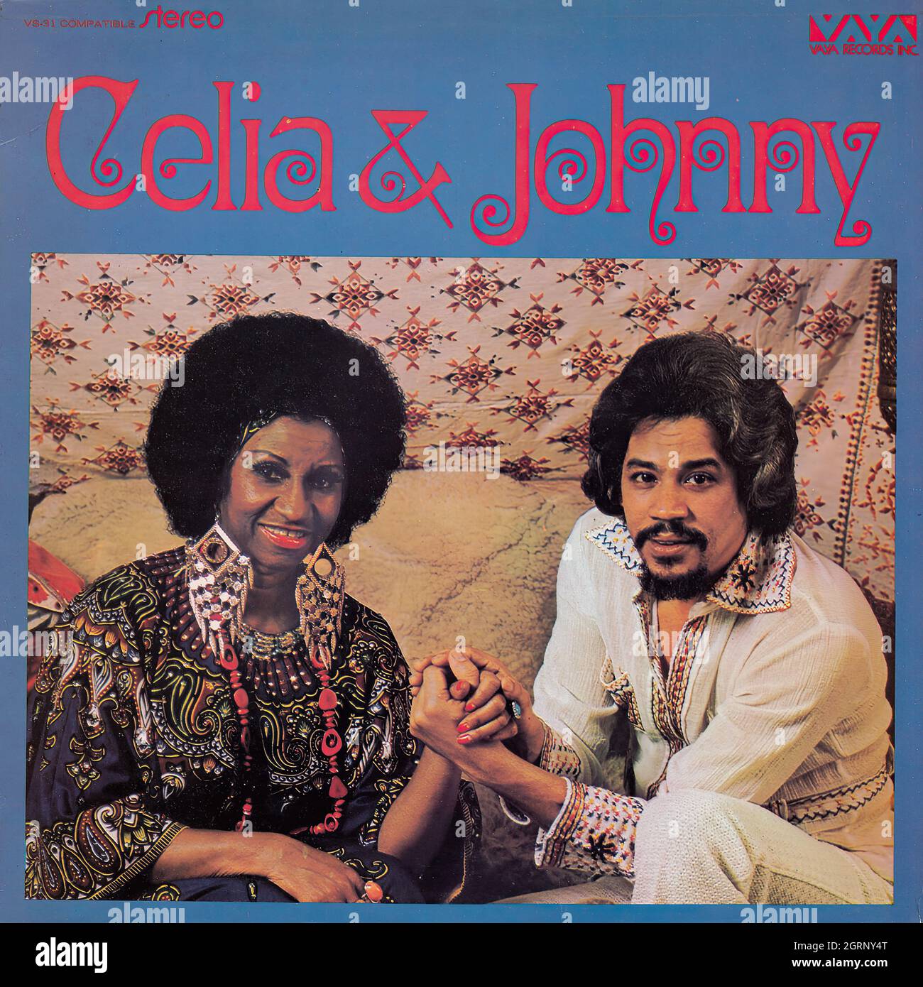 Celia Cruz & Johnny Pacheco - Celia & Johnny - copertina Vintage Vinyl Record Foto Stock