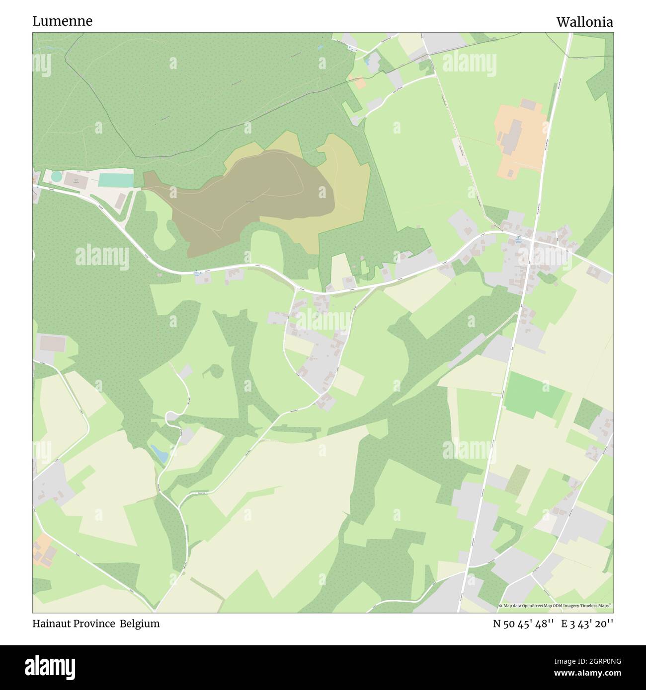 Lumenne, Provincia di Hainaut, Belgio, Vallonia, N 50 45' 48'', e 3 43' 20''', mappa, Mappa senza tempo pubblicata nel 2021. Viaggiatori, esploratori e avventurieri come Florence Nightingale, David Livingstone, Ernest Shackleton, Lewis and Clark e Sherlock Holmes si sono affidati alle mappe per pianificare i viaggi verso gli angoli più remoti del mondo, Timeless Maps sta mappando la maggior parte delle località del mondo, mostrando il successo di grandi sogni Foto Stock