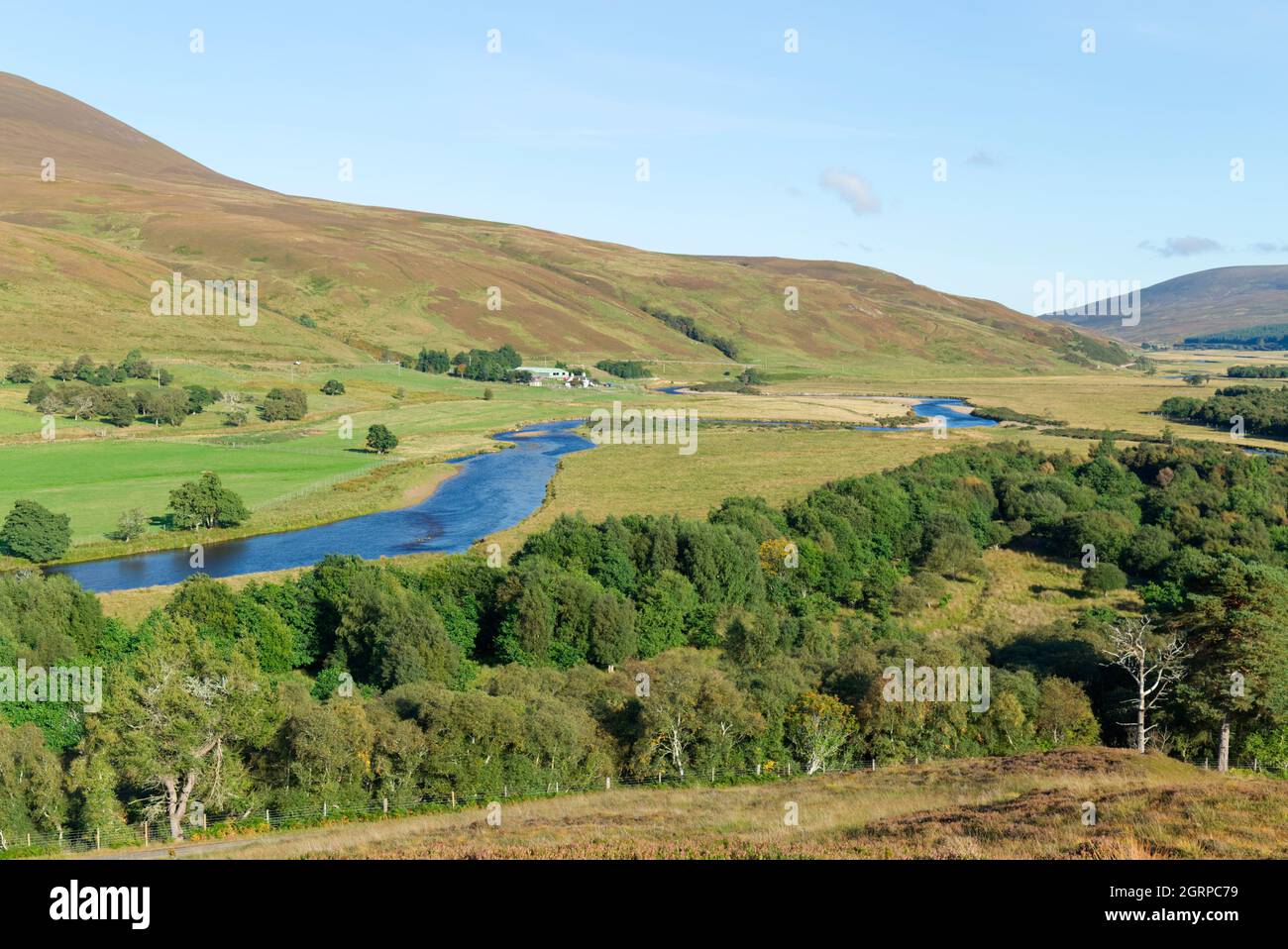 Fiume Helmsdale a stretto di Kildonan, Sutherland Foto Stock