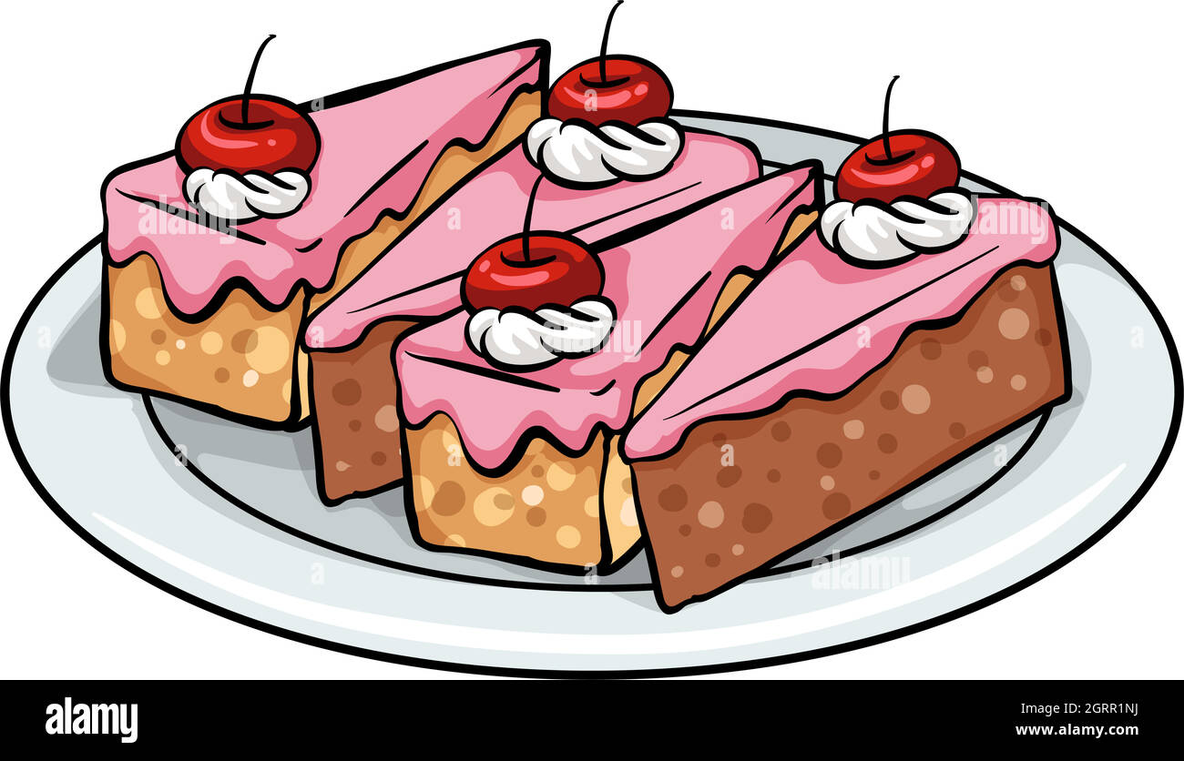 Piatto di torte Illustrazione Vettoriale