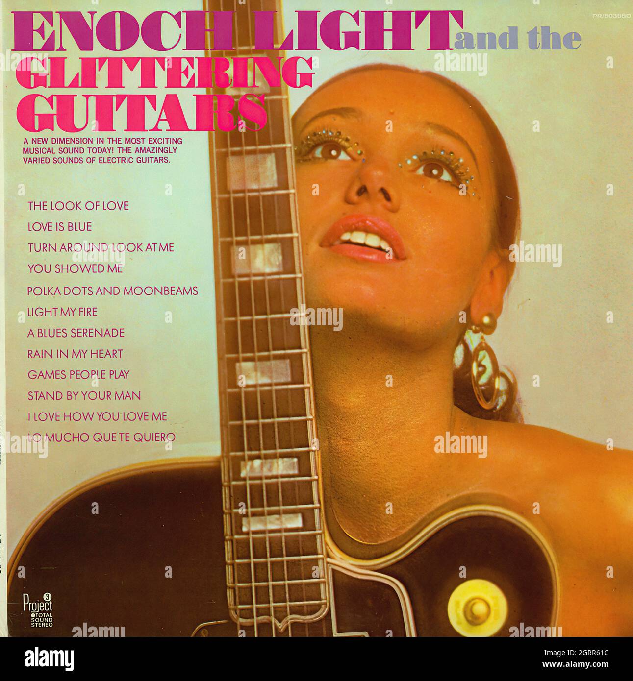 Enoch Light e le chitarre scintillanti - Vintage Musical Vinyl Album Foto Stock