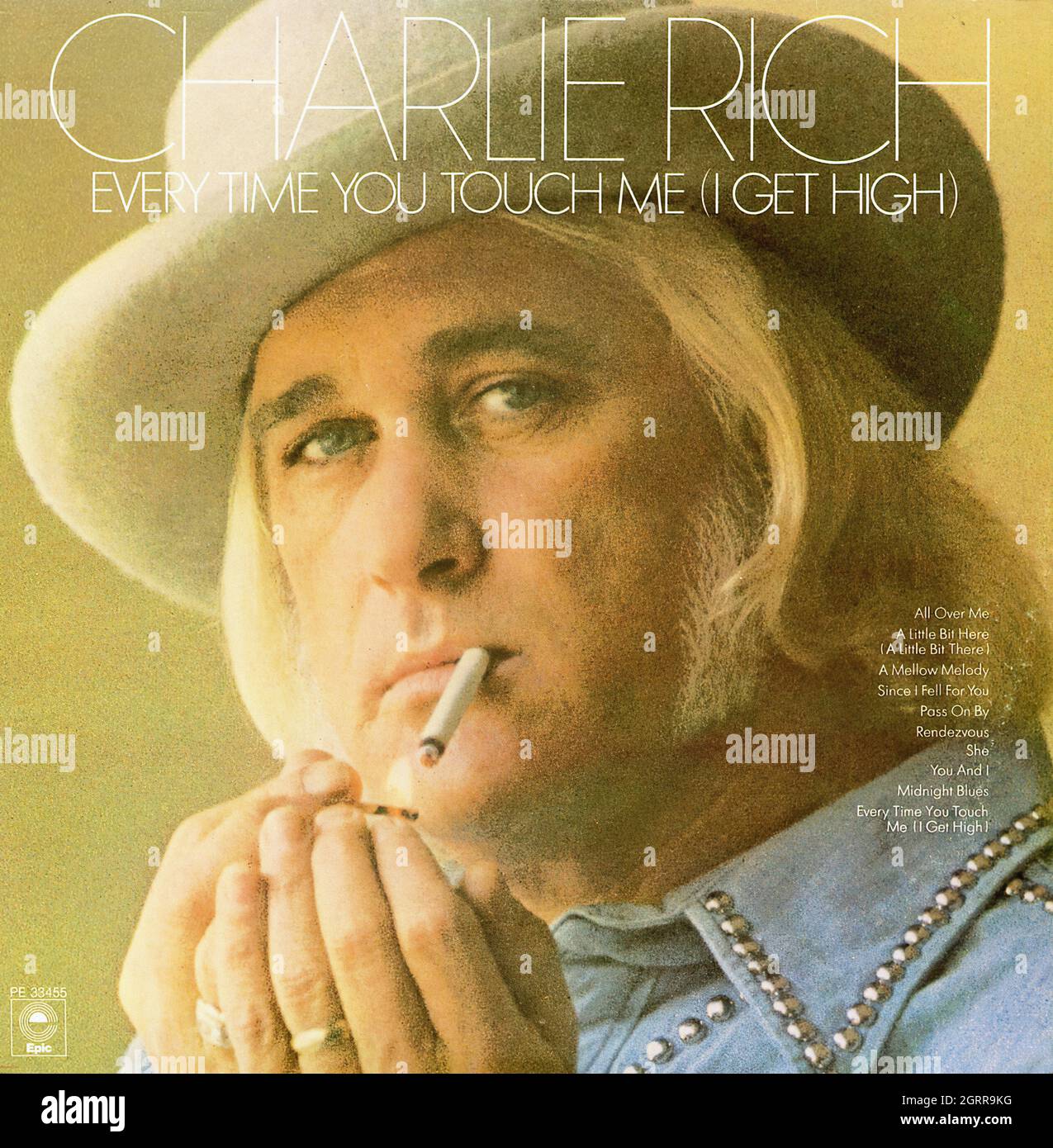 Charlie Rich - ogni volta che Tu mi tocca (i Get High) - Album di musica country vintage Foto Stock