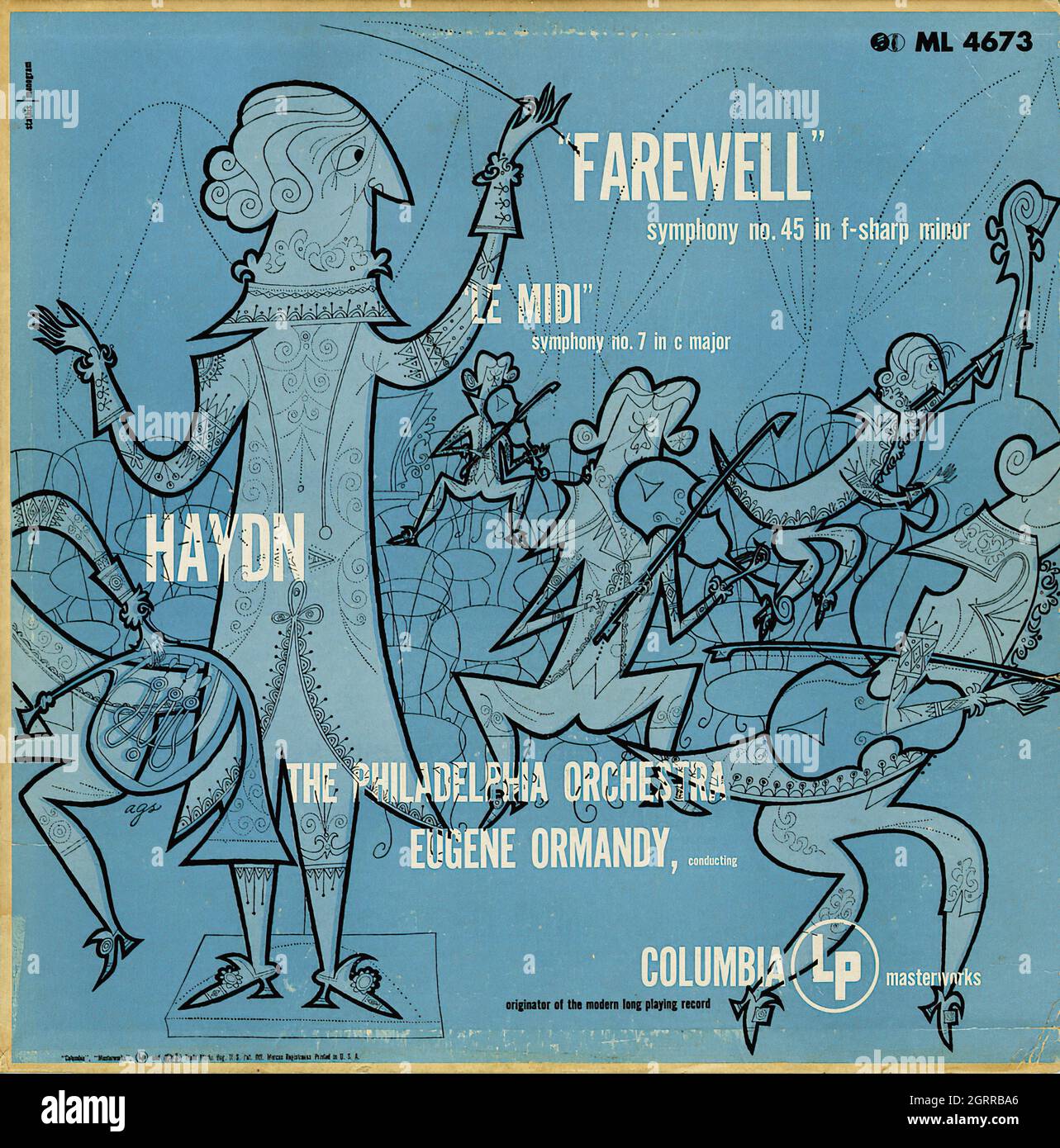 Haydn - saluto - le Midi - Vintage American Comedy Vinyl Album Foto Stock