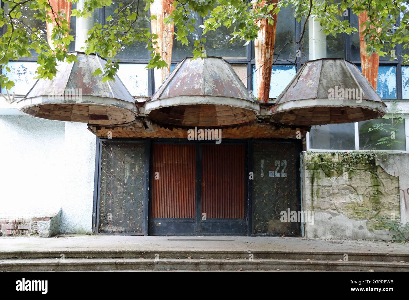 1970 caffè sovietico a Chisinau Foto Stock